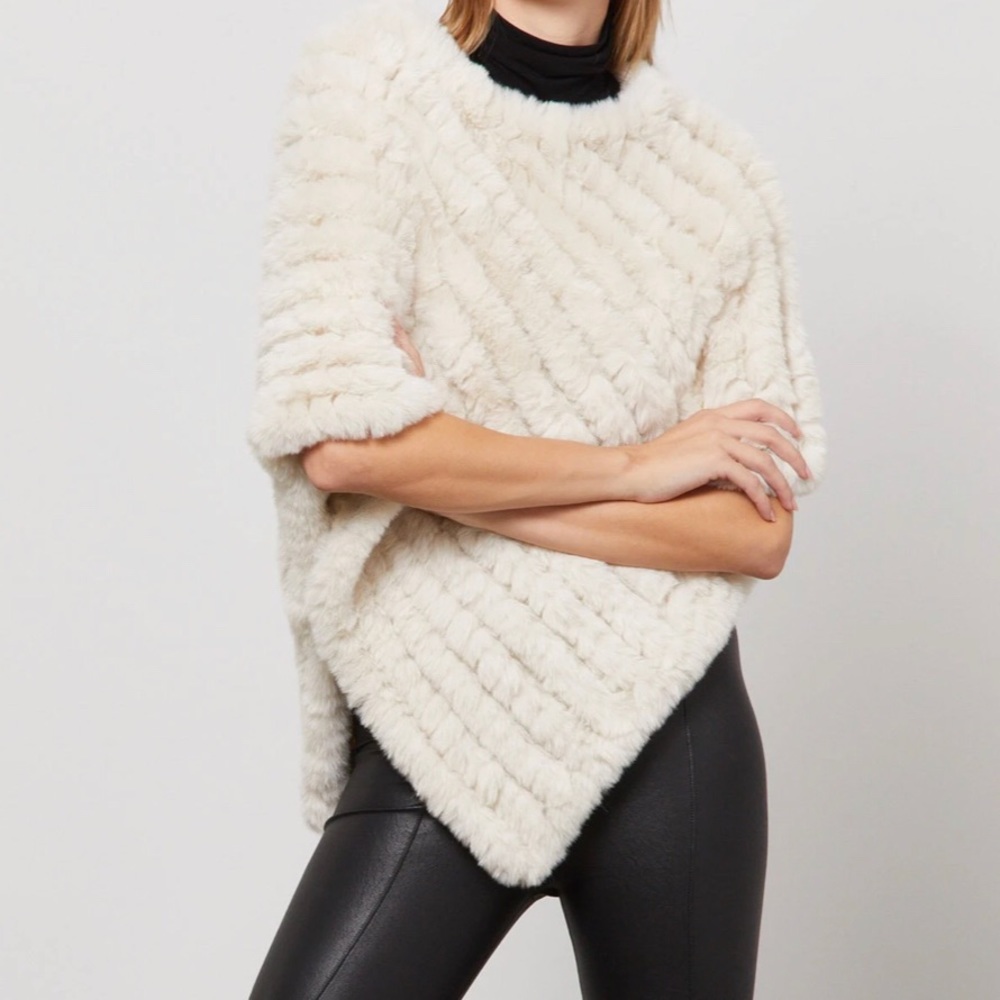 Real Fur Poncho  Capelet